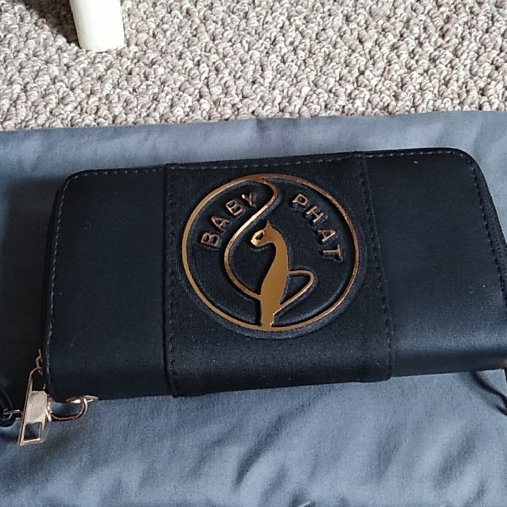 Baby Phat black and gold never used wallet